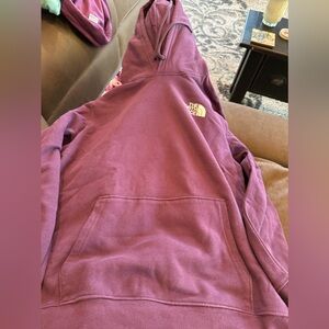The North Face XL hoodie, in purple
